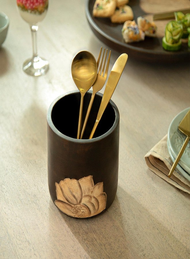 Ellementry Tashi Cutlery Holder & Organizer Stand for Spoons, Forks & Knives, Modern Counter Top Tableware Storage Box for Kitchen & Dining Table, Utensil Organizer for Home & Office - Image 2